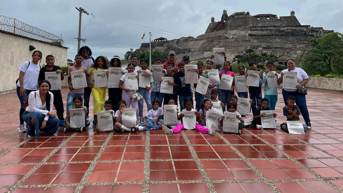 Niños, niñas y jóvenes de la Fundación Dame esos 5 también desarrollaron el taller. //Foto: Diego Anaya