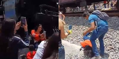 Video: mujer murió tras intentar tomarse una selfie con un tren en movimiento